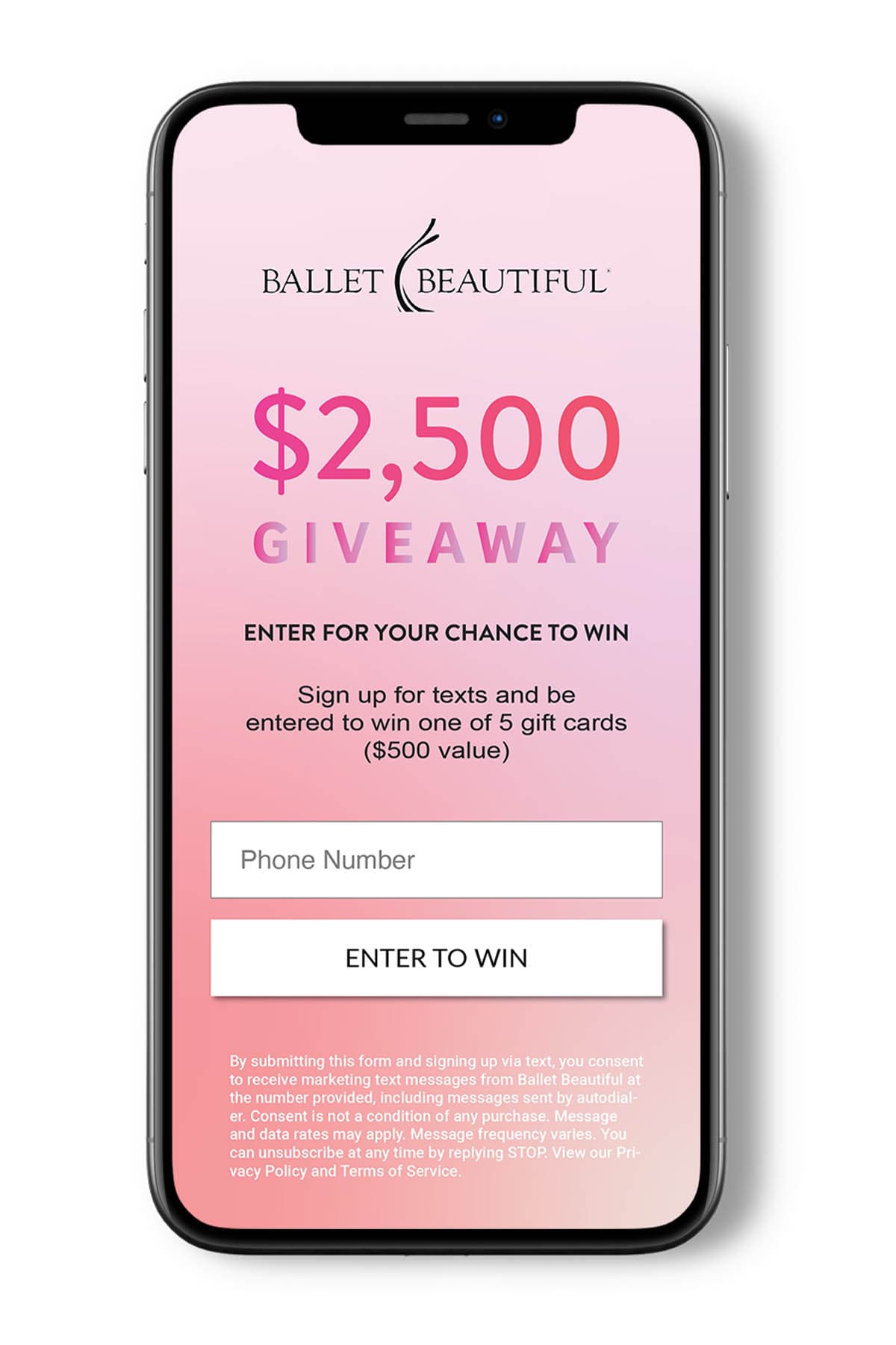 Ballet Beautiful giveaway design